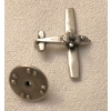 Cessna 172 Skyhawk znaczek 3D samolot na pins stare srebro (id: 195)
